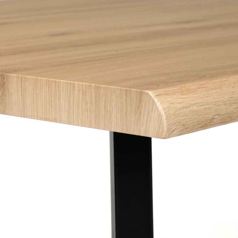 Jedálenský stôl 160x90cm, MDF, kov, divoký dub, HT-F4516 OAK