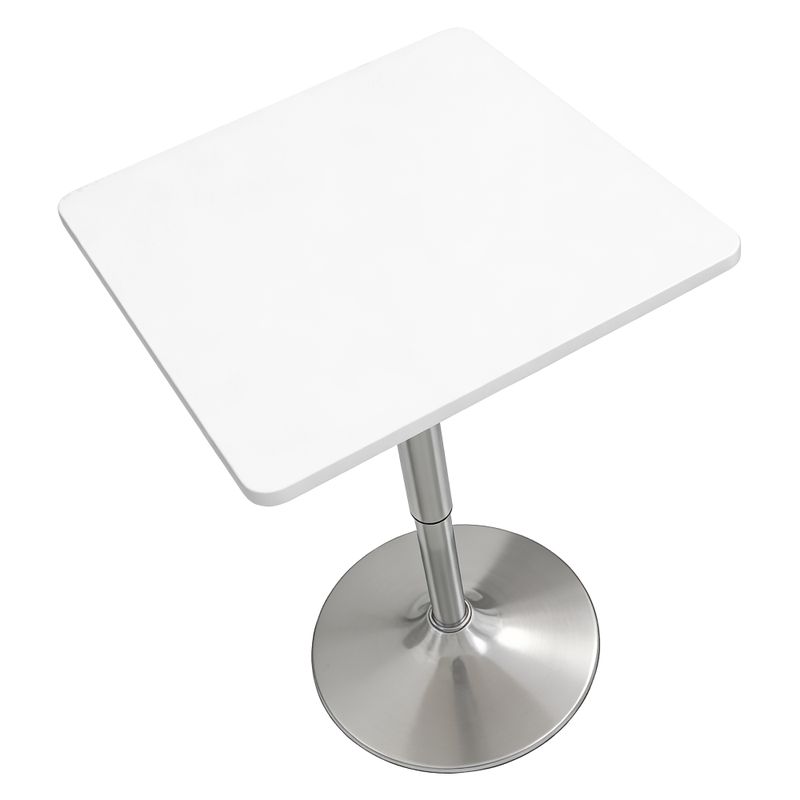 Barový stôl, 57cm, s nastaviteľnou výškou, biely, FLORIAN 3 NEW