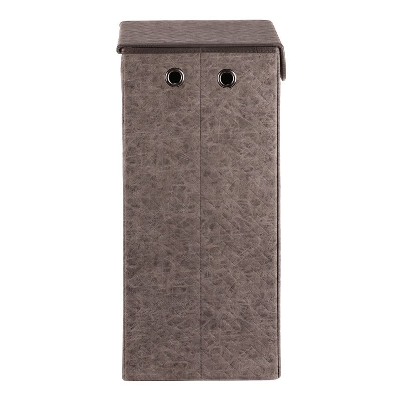 Kôš na bielizeň, látkový s vekom, sivá farba, DT3009 GREY