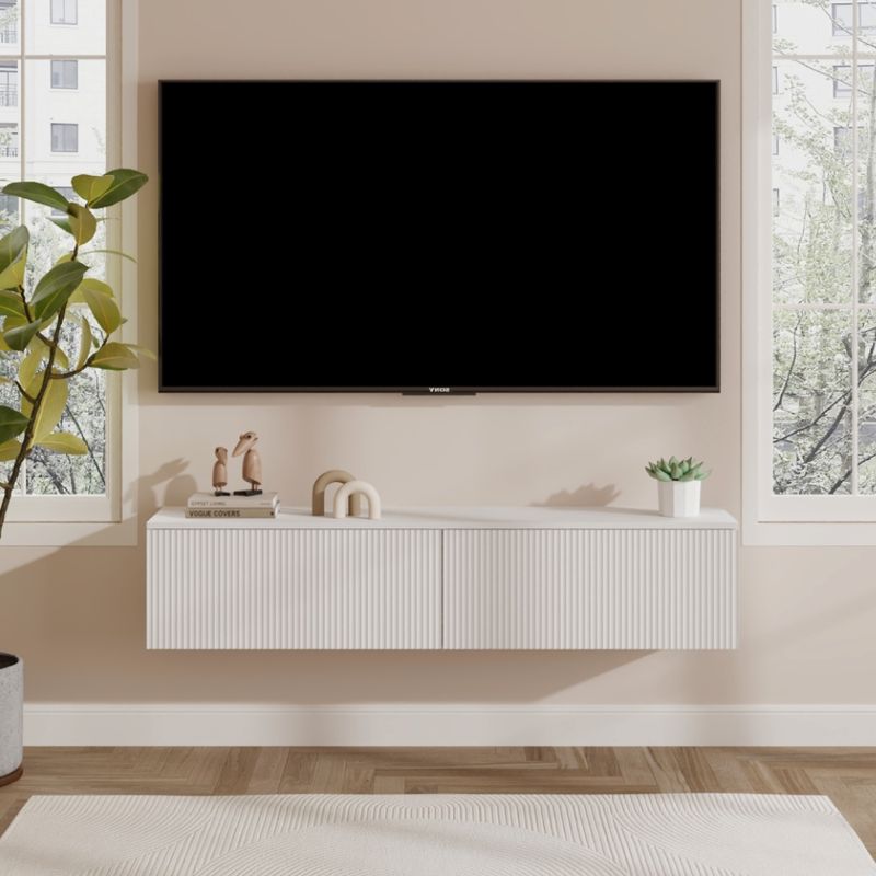 TV stolík, 140cm, biely, FABIEN