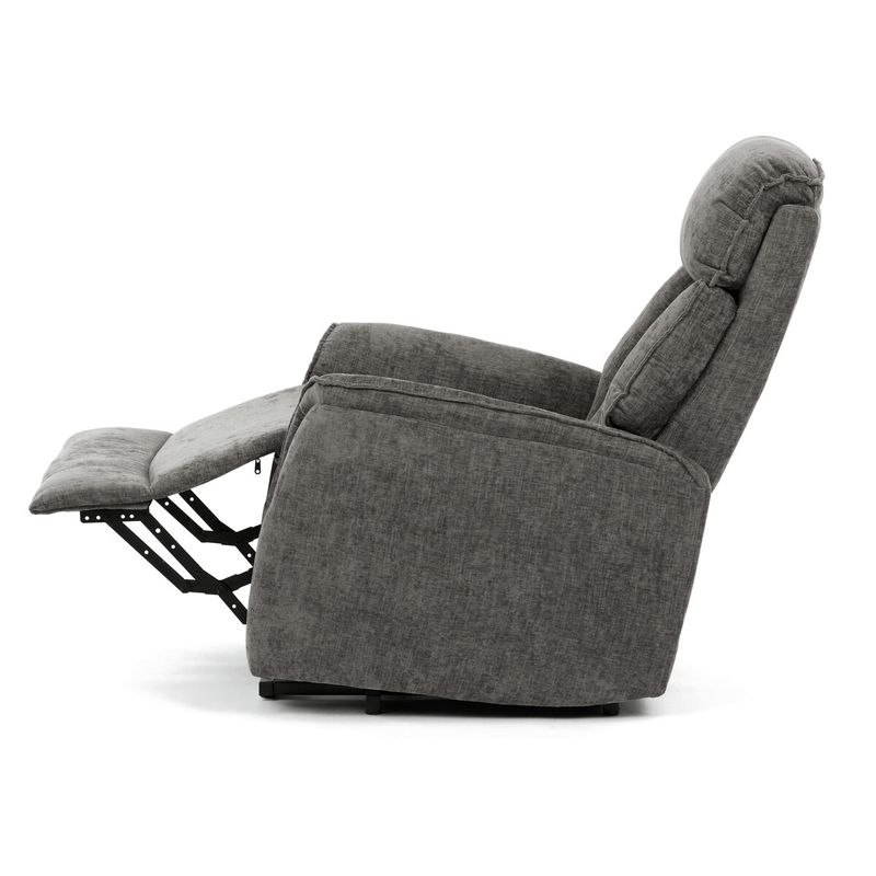 Polohovacie elektrické kreslo, sivá látka, 200kg, TV-H9727 GREY2