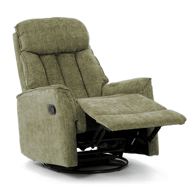 Polohovacie kreslo, zelená látka, 200kg, TV-H9327 GRN2