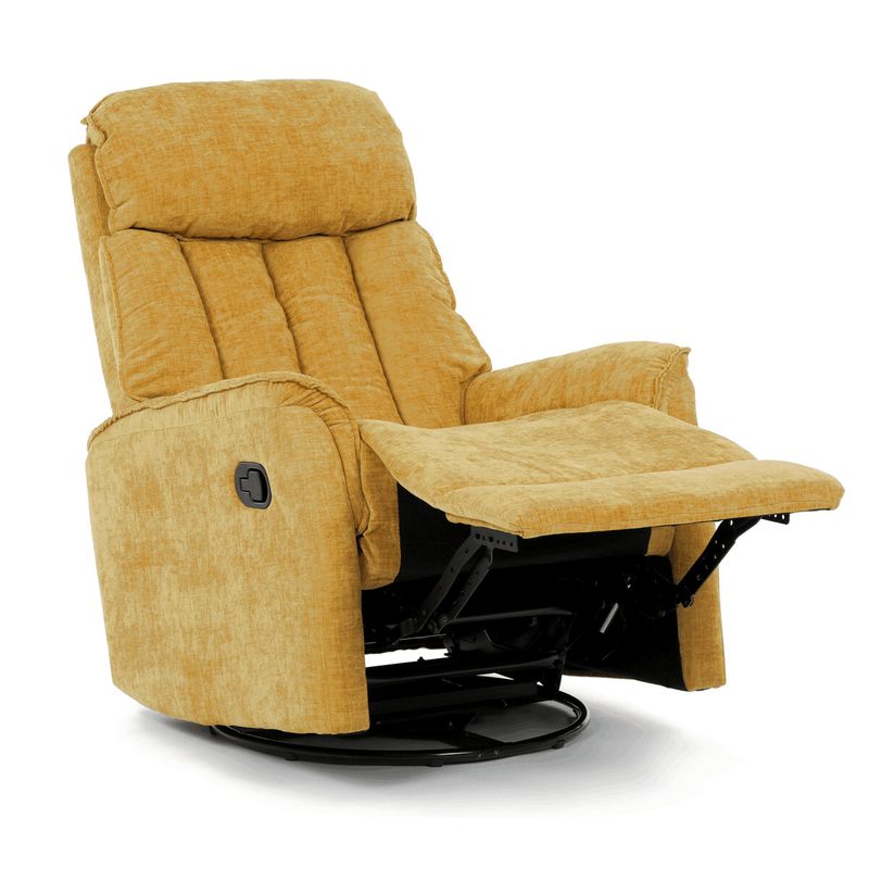 Polohovacie kreslo, žltá látka, 200kg, TV-H9327 YEL2