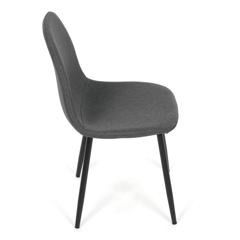 Jedálenská stolička, sivá látka, CT-V2972 GREY2