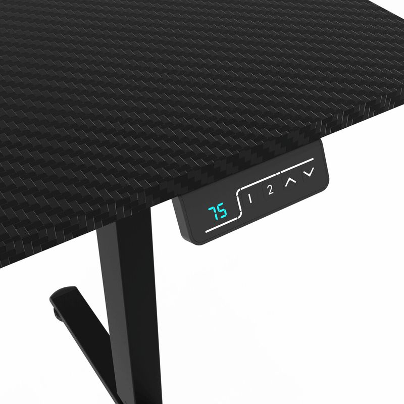 Ergonomický stôl s plynulou reguláciou výšky 120x60cm, melamín, carbon, LT-H2210 BK