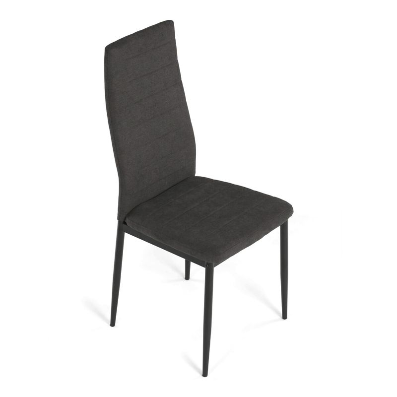 Jedálenská stolička, sivá látka, DCL-V5031 GREY2