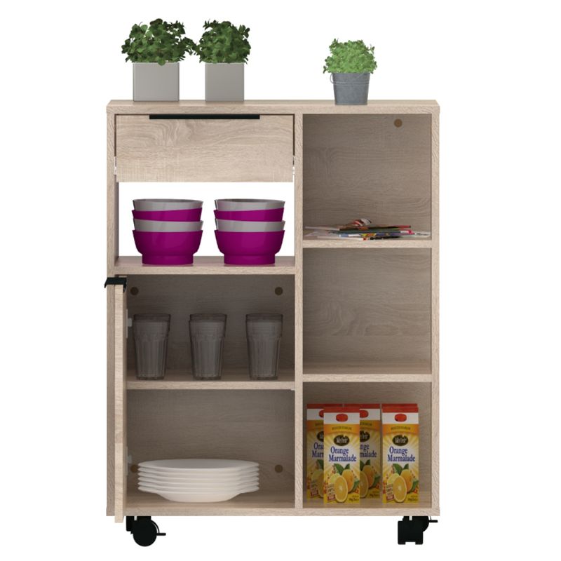 Jednodverový kredenc, 70cm, dub sonoma, LILIEN TYP 3