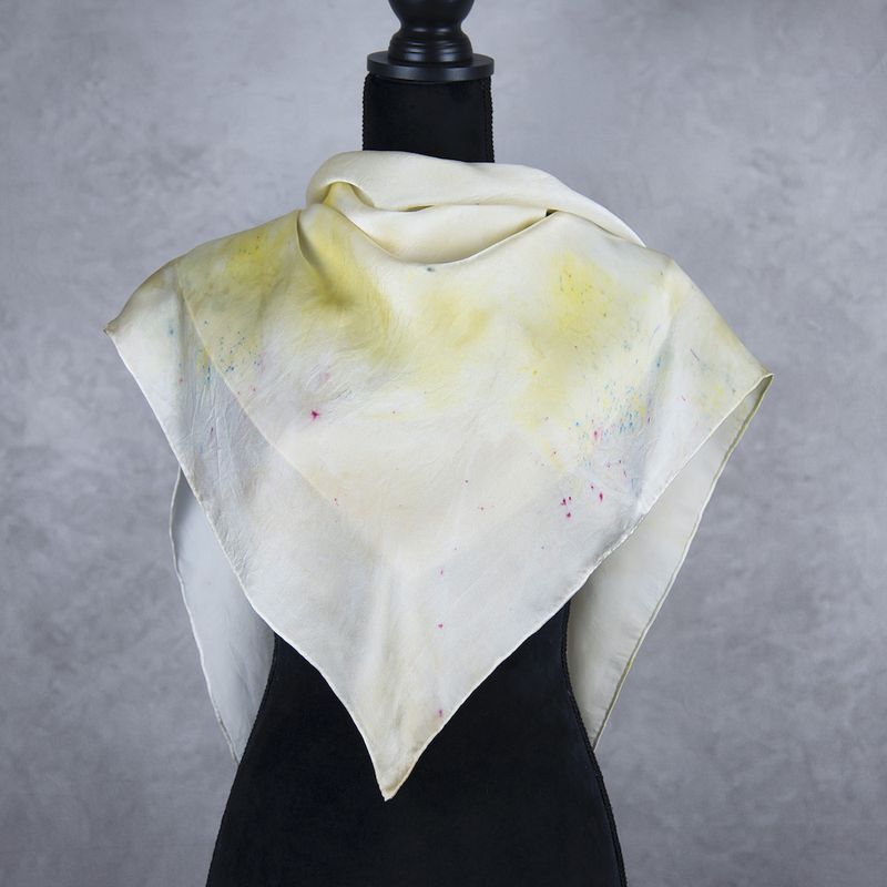 Luxusná hodvábna šatka LIMITED_341, Vyrobená na Slovensku, 90 x 90cm