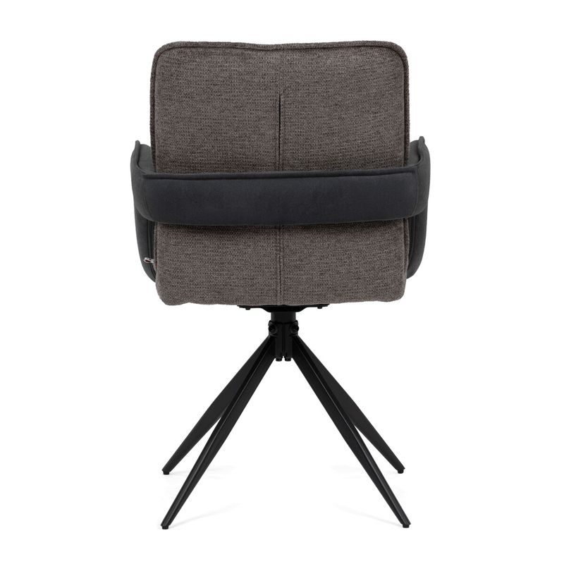 Jedálenská stolička, otočná 180°, béžová látka, DCH-F1146 GREY2 
