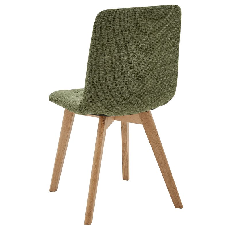 Jedálenský set so 4 stoličkami Deneb, 140x80cm, zelená, masív dub, ASE-1040 GRN2
