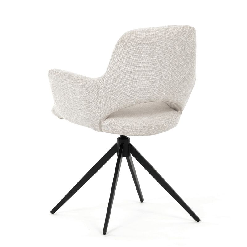 Jedálenský set so 4 stoličkami Polaris, 160x90cm, krémová, masív dub, ASE-1041 CRM2