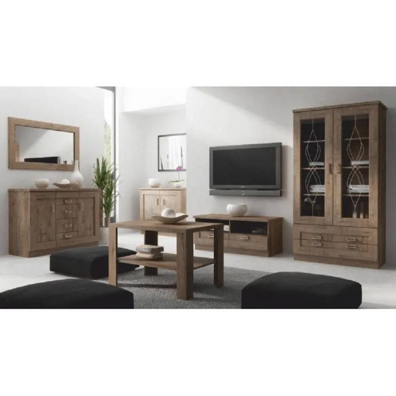 RTV stolík, 118cm, dub lefkas, TEDY Typ T11