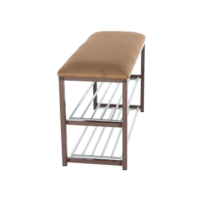 Lavica s botníkom, 81cm, tmavohnedá, LANGELLA