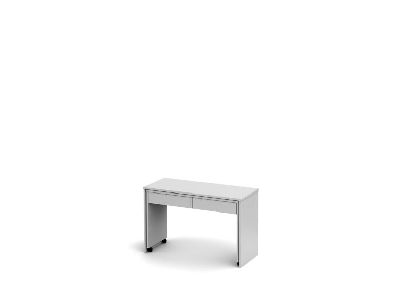 PC stôl, 120x50cm, rozkladací, biely, VERSAL NEW