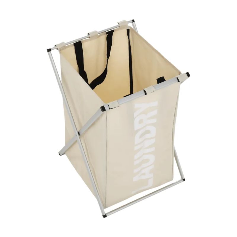 Kôš na prádlo, 35cm, látkový, sivobéžový, LAUNDRY TYP 1