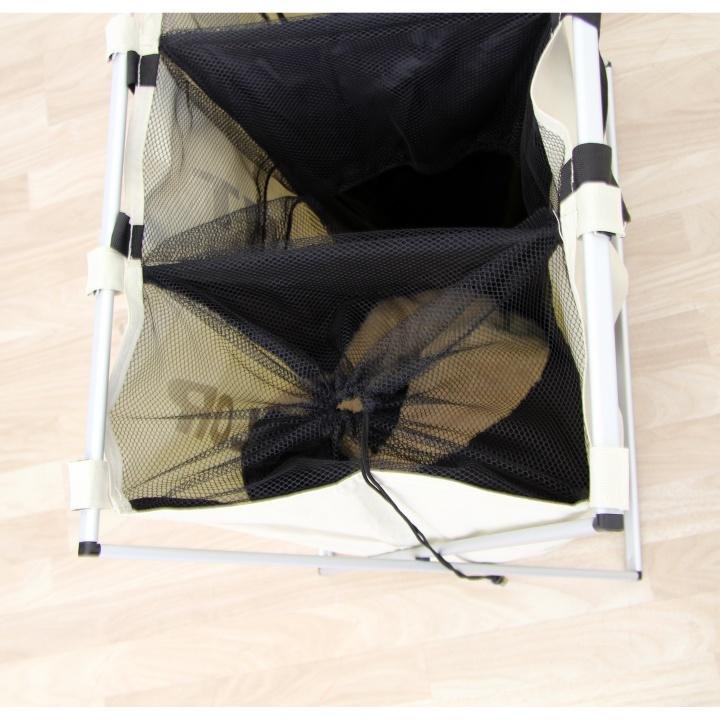 Kôš na prádlo, 63cm, látkový, sivobéžový, LAUNDRY TYP 3