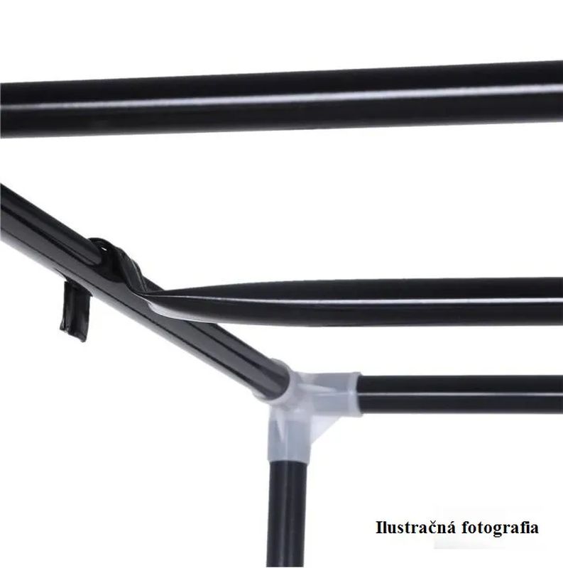 Šatníkový organizér, 150cm, látka, kov, hnedý, METIN