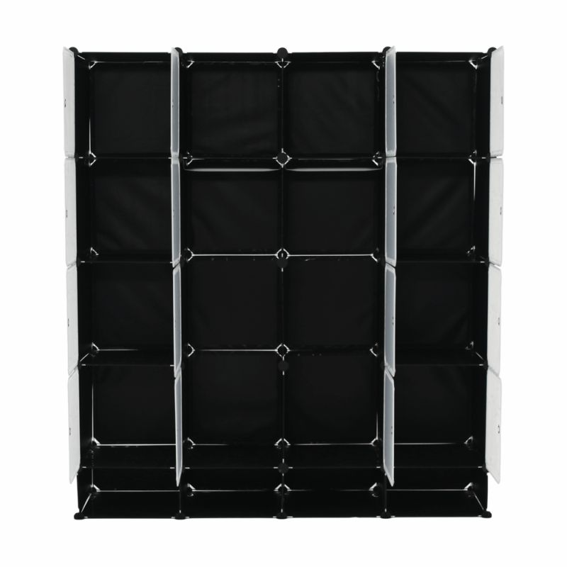 Šatníkový organizér, 147cm, plast, kov, čierny, RODAN TYP 2