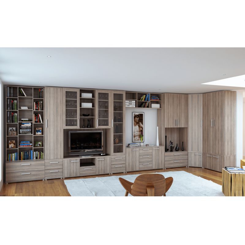 Skrinka nízka, 90cm, 2-dverová, dub sonoma, DUNAJ