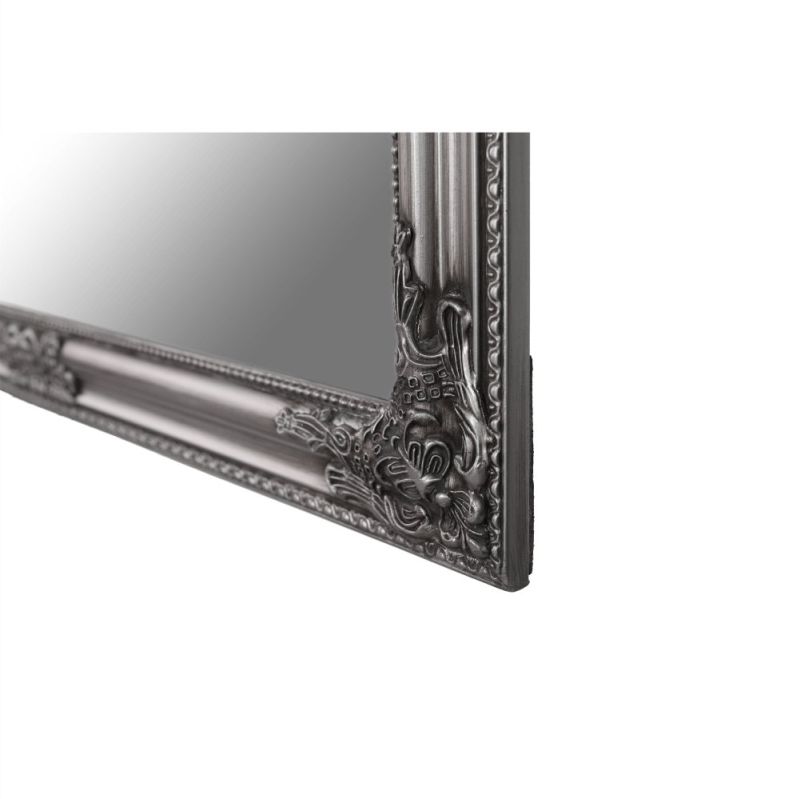 Zrkadlo, 66x96cm, drevený rám strieborný, MALKIA TYP 11