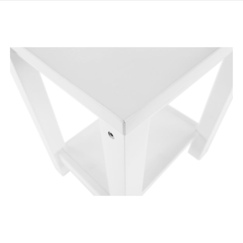 Nočný stolík, 38cm, masív, biely, FOSIL