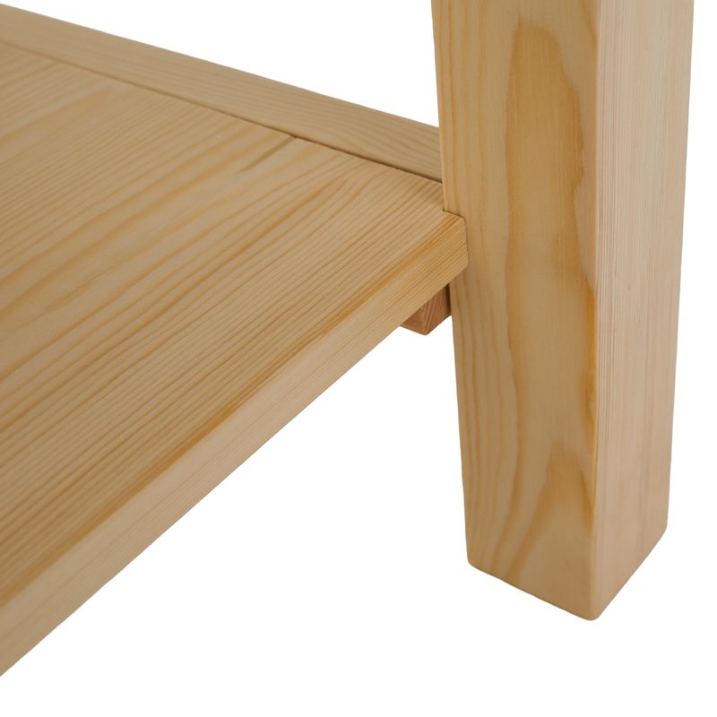 Nočný stolík, 38cm, masív, prírodný, FOSIL