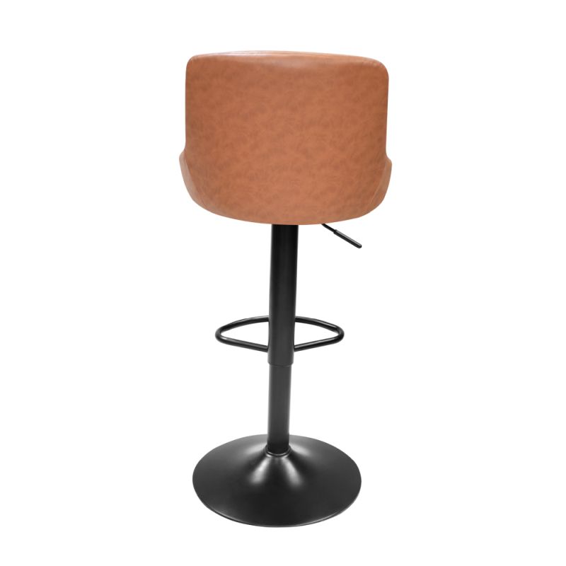 Barová stolička, ekokoža koňaková, noha čierna, TERKAN NEW