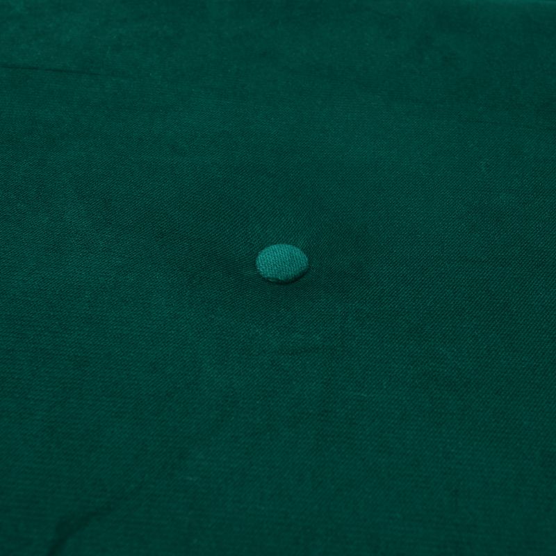 Moderný taburet, 40cm, látka zelená, drevo orech, RUFINO 3 NEW