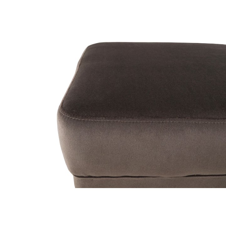 Taburet, 50cm, látka taupe sivohnedá, drevo buk, Rodeza