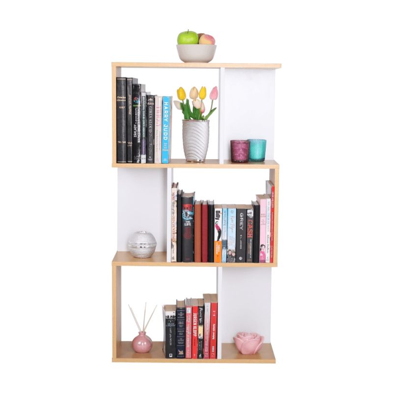 Regál, 60cm, prírodný, biely, ERDEM NEW TYP 1