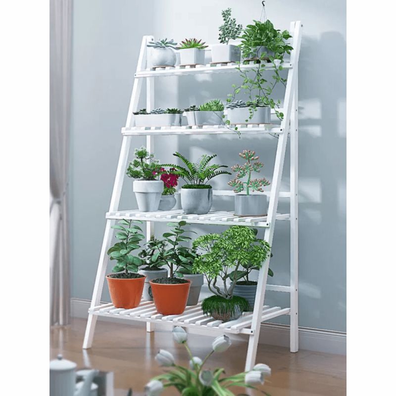 Regál, 70cm, bambus, biely, NEPEL TYP 2
