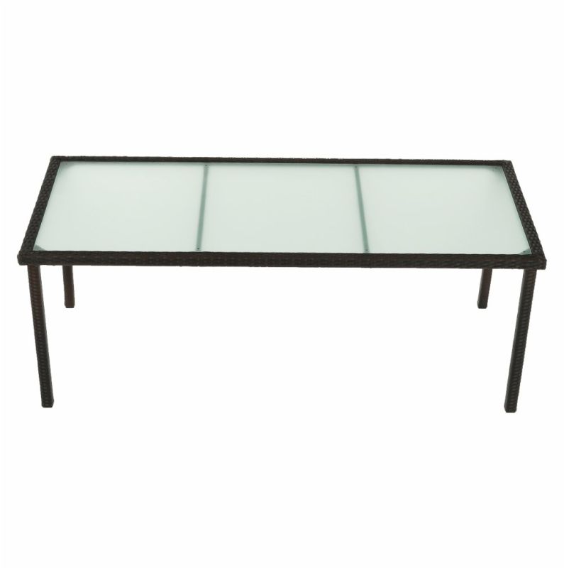 Záhradný, 9-dielny, ratanový set, hnedá, béžová, MENIBOR