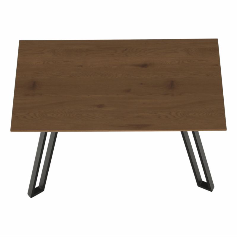 Jedálenský stôl, 140x83cm, MDF, dub, čierny, PEDAL