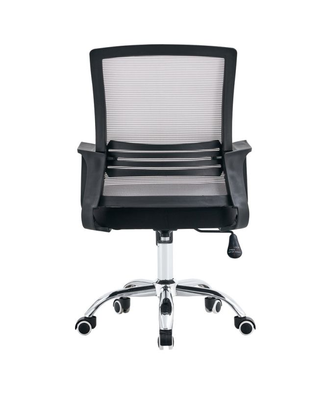 Kancelárska stolička, čierna látka, sivohnedá TAUPE sieťovina, APOLO 2 NEW