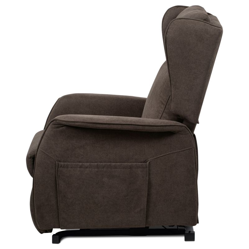 Elektrické polohovacie kreslo hnedé, TV-1190 BR2, relaxačné