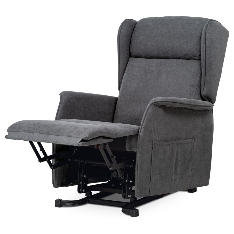 Elektrické polohovacie kreslo sivé, TV-1190 GREY2, relaxačné