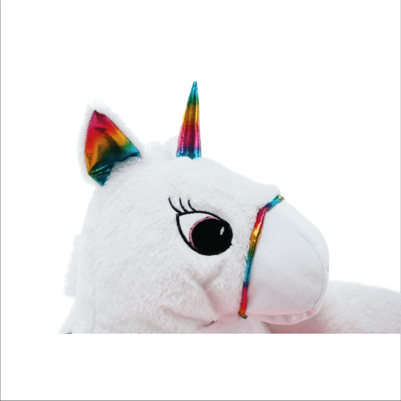 Sedací vak, 50cm, jednorožec, bielo-ružová látka, BUFEL