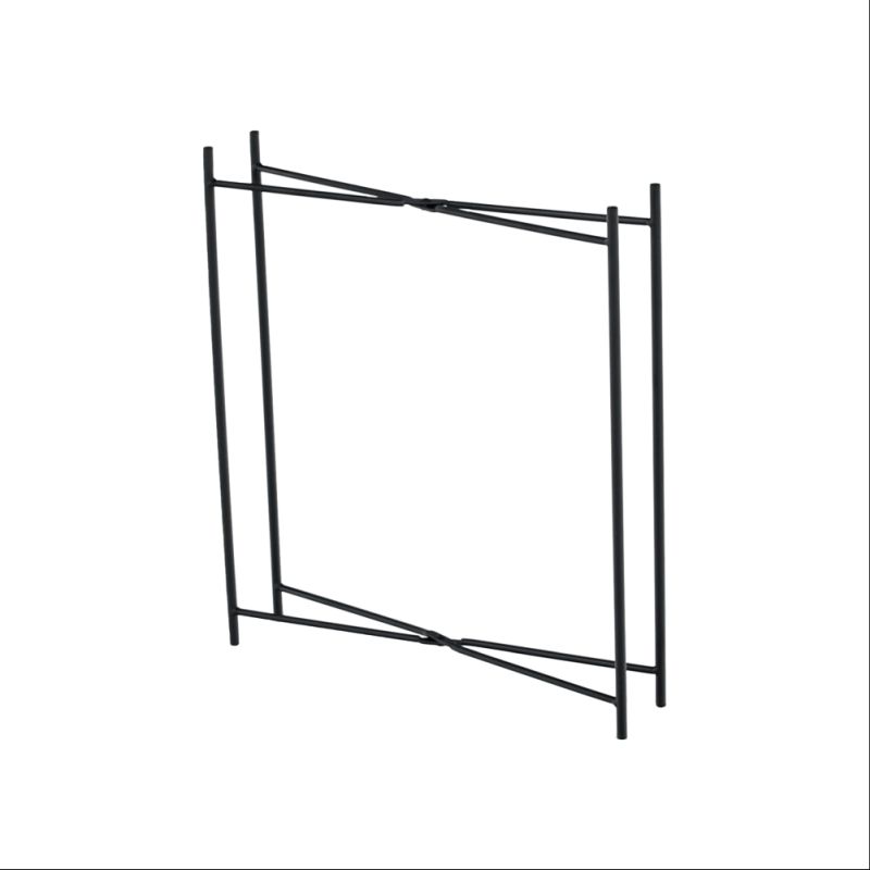 Príručný stolík s odnímateľnou táckou, 47x47cm, čierny, RENDER