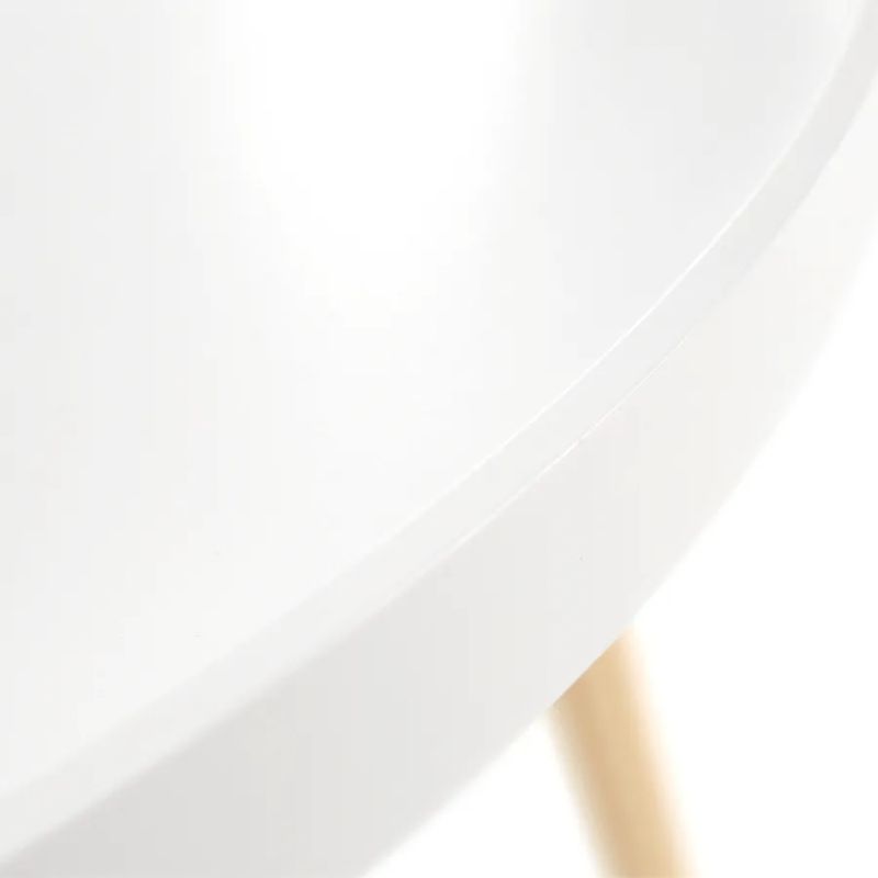 Príručný stolík, 60x60cm, biely, prírodný, SANSE TYP 1