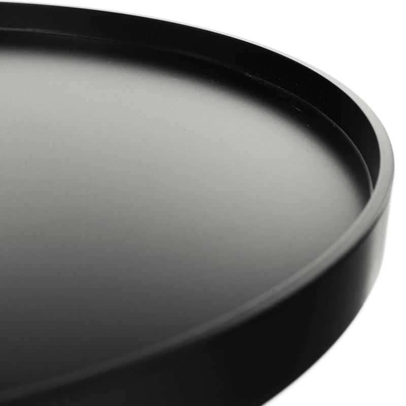 Príručný stolík, 40x40cm, čierny, prírodný, SANSE TYP 2