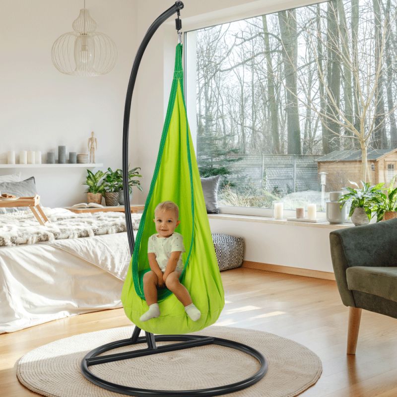 Závesné hojdacie kreslo, zelené, SIESTA TYP 1