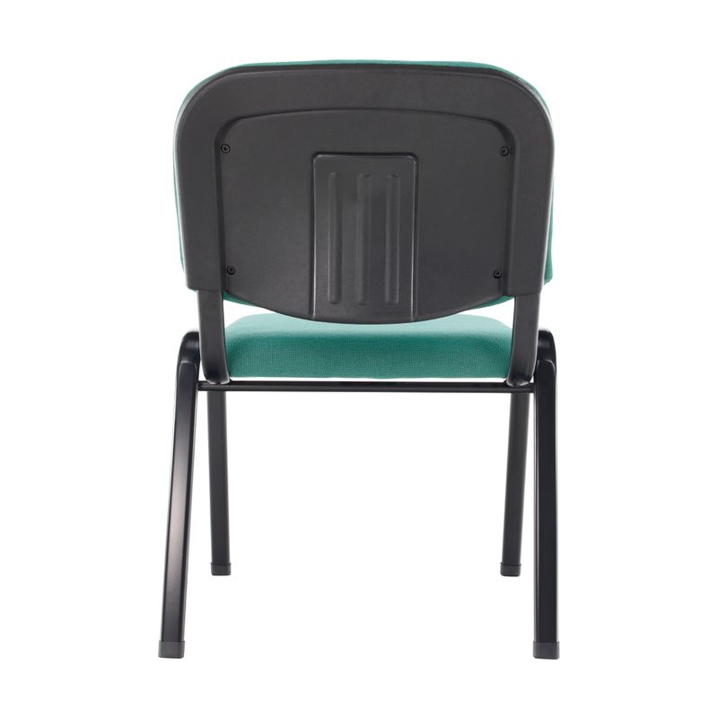 Kancelárska stolička, zelená látka, nohy kov čierny, ISO 2 NEW