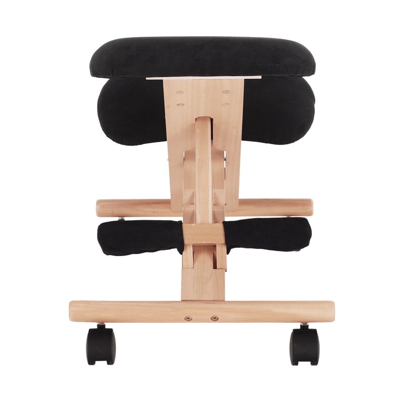 Ergonomická kľakačka, 46cm, čierna látka, buk, GROCO