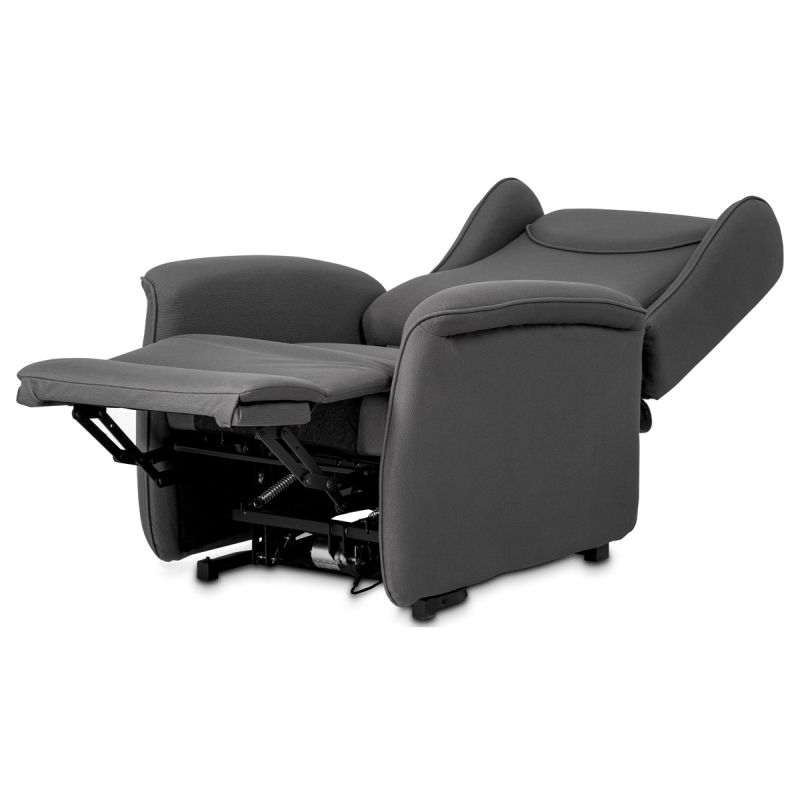 Elektrické polohovacie kreslo sivé, TV-1192 GREY2, relaxačné