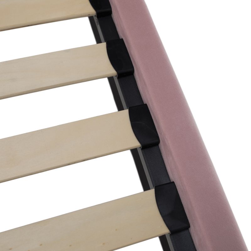 Manželská posteľ, 180x200, s roštom, ružová, KAISA