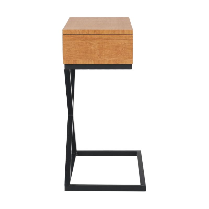 Príručný, nočný stolík, 50cm, dub, čierny, VIRED