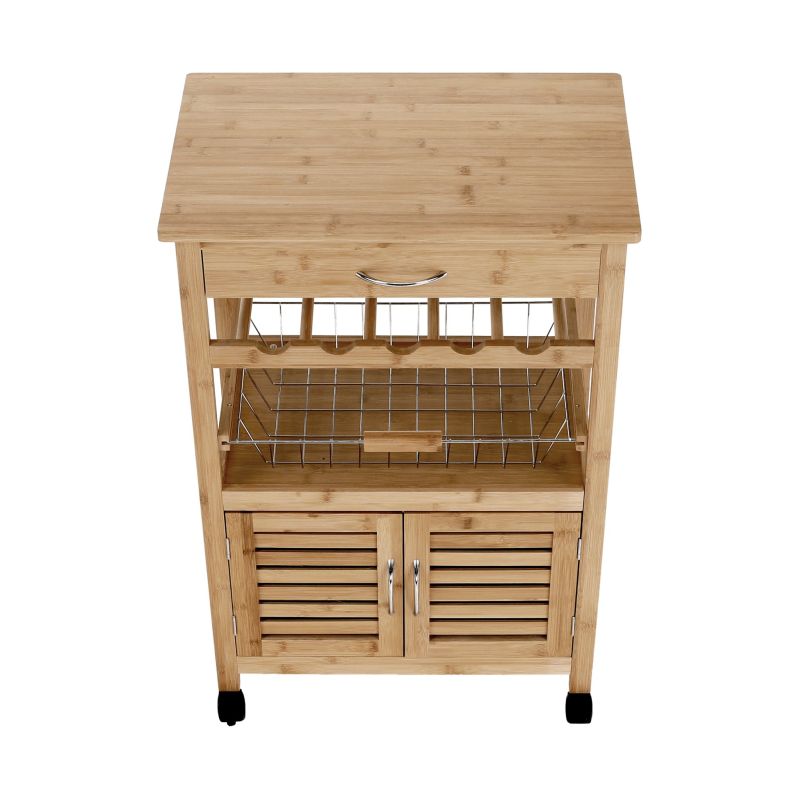 Servírovací vozík, 56cm, prírodný, NAVID