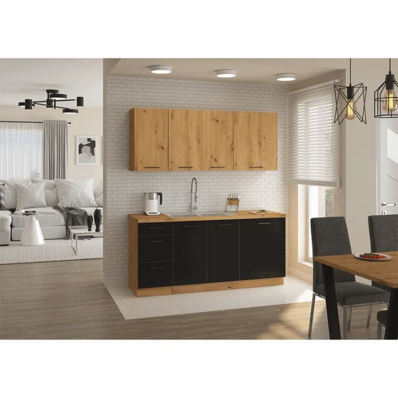 Horná skrinka otvorená, 30cm, dub artisan, MONRO 30 G-72 OTW