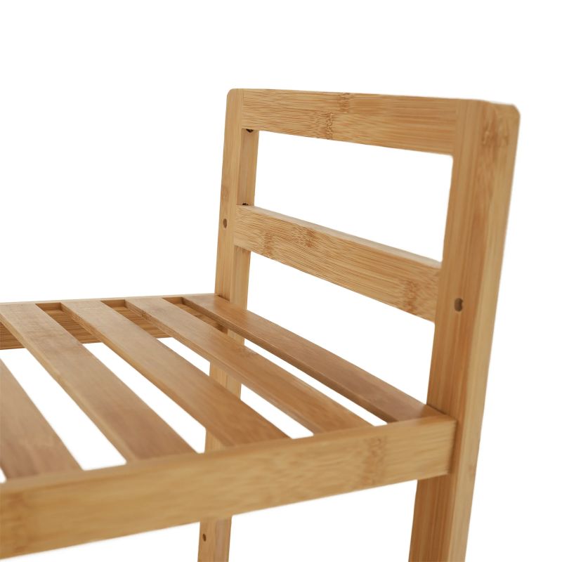 Regál, 53cm, 4-policový, prírodný bambus, FIORE TYP 2