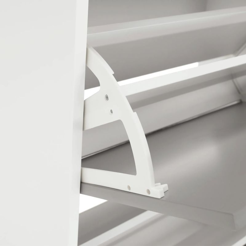 Botník, 53cm, 4-radový, biely, sivý, SEBER TYP 3